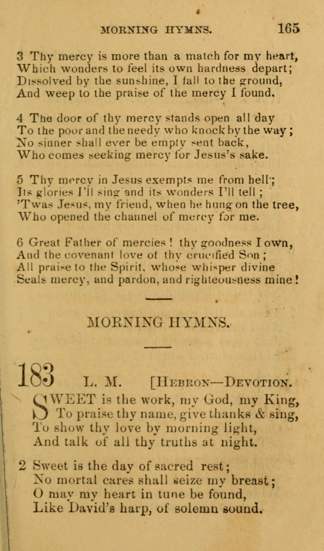 A Collection of Psalms, Hymns, and Spiritual Songs: suited to the various occasions of public worship and private devotion, of the church of Christ (6th ed.) page 165