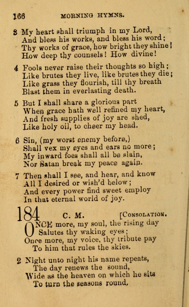 A Collection of Psalms, Hymns, and Spiritual Songs: suited to the various occasions of public worship and private devotion, of the church of Christ (6th ed.) page 166