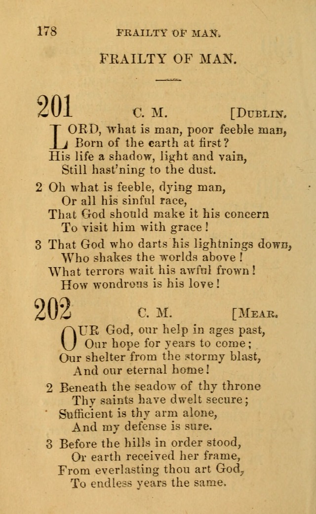 A Collection of Psalms, Hymns, and Spiritual Songs: suited to the various occasions of public worship and private devotion, of the church of Christ (6th ed.) page 178
