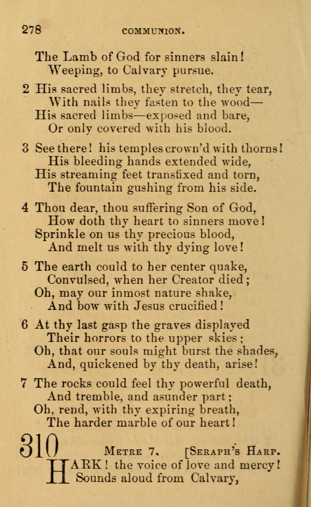 A Collection of Psalms, Hymns, and Spiritual Songs: suited to the various occasions of public worship and private devotion, of the church of Christ (6th ed.) page 278