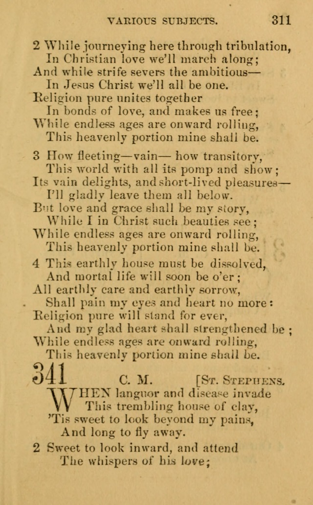 A Collection of Psalms, Hymns, and Spiritual Songs: suited to the various occasions of public worship and private devotion, of the church of Christ (6th ed.) page 311