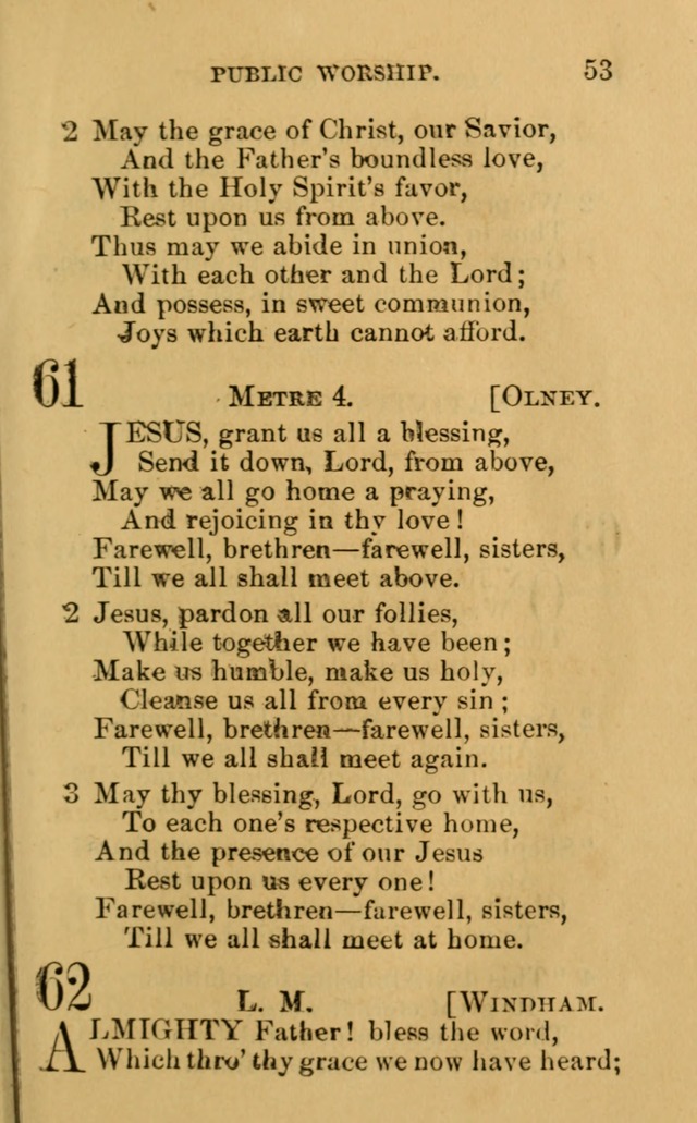 A Collection of Psalms, Hymns, and Spiritual Songs: suited to the various occasions of public worship and private devotion, of the church of Christ (6th ed.) page 53