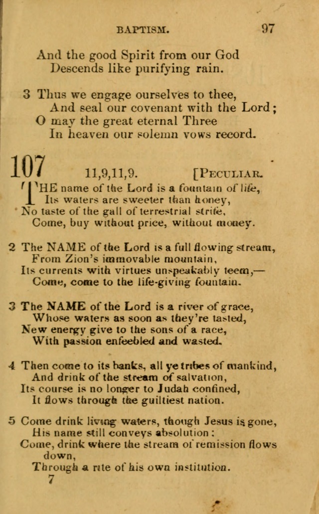 A Collection of Psalms, Hymns, and Spiritual Songs: suited to the various occasions of public worship and private devotion, of the church of Christ (6th ed.) page 97