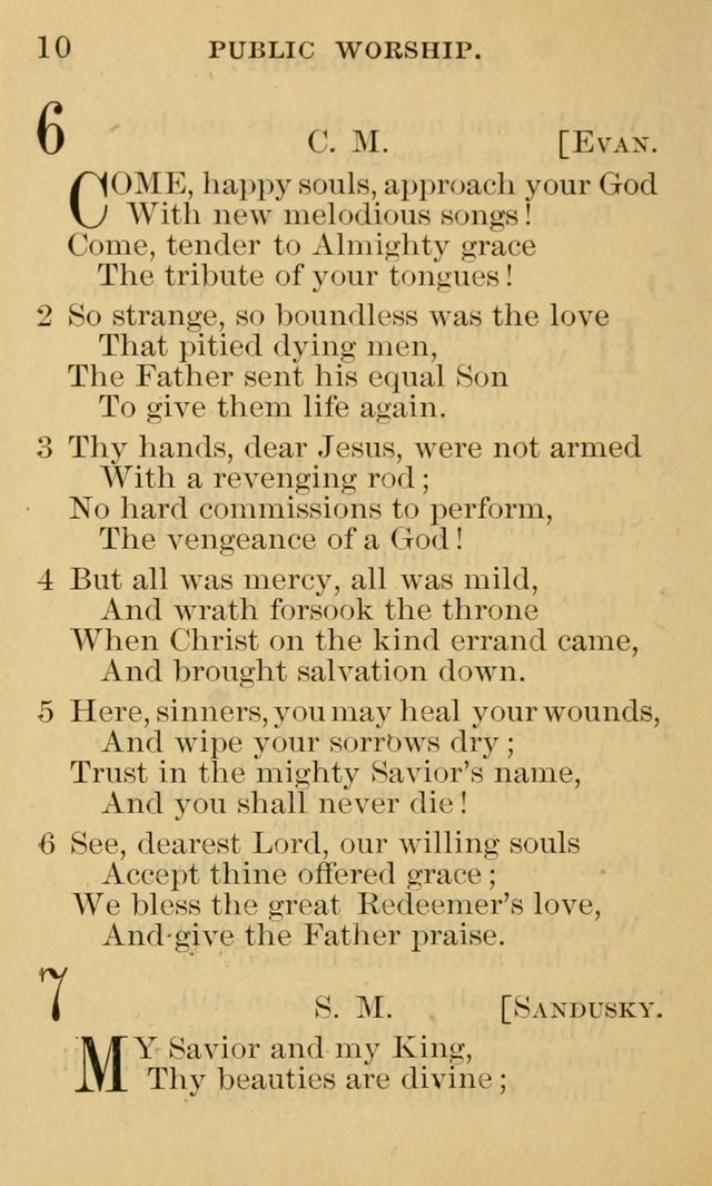 A Collection of Psalms and Hymns: suited to the various occasions of public worship and private devotion page 10