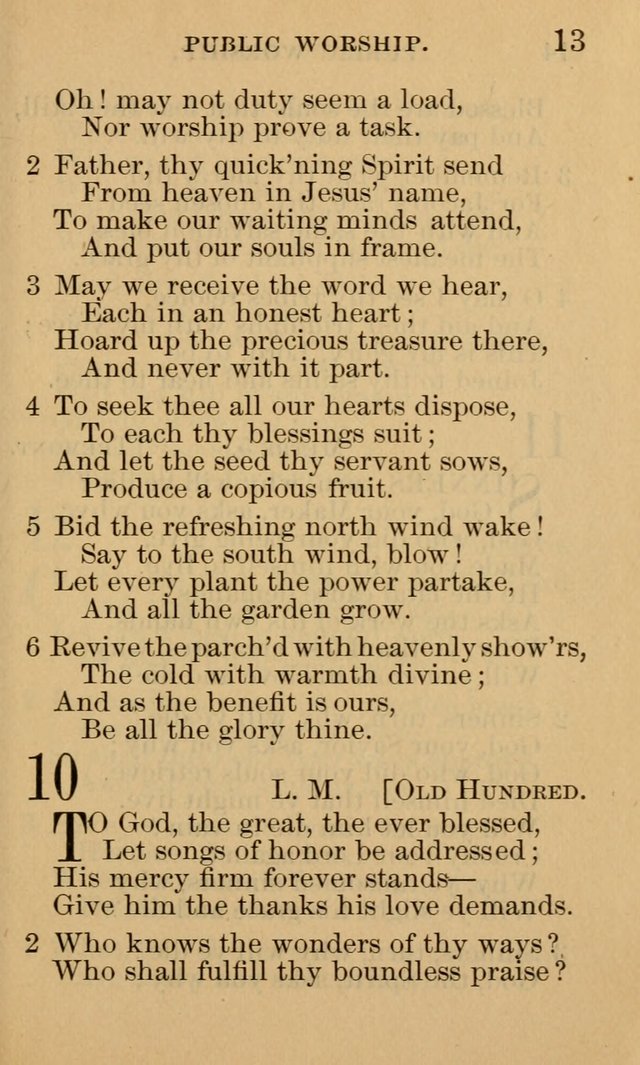 A Collection of Psalms and Hymns: suited to the various occasions of public worship and private devotion page 13