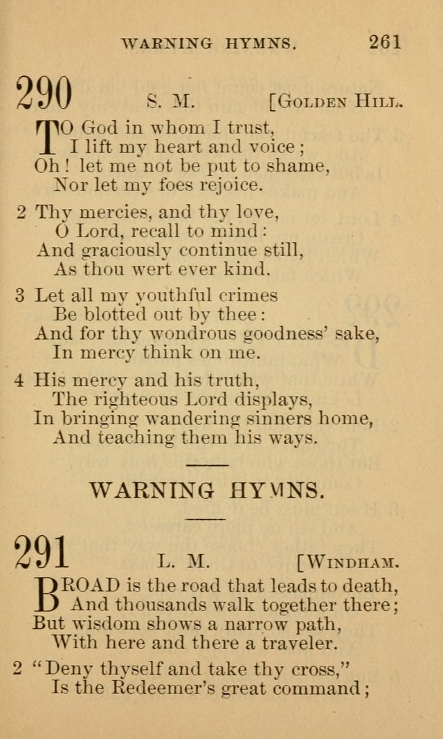 A Collection of Psalms and Hymns: suited to the various occasions of public worship and private devotion page 261