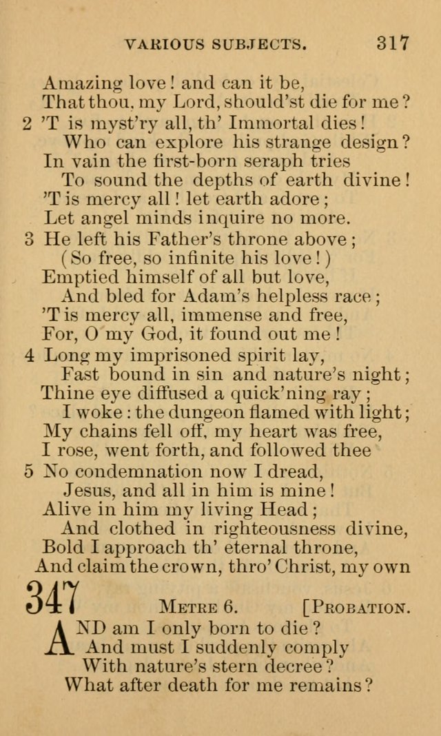 A Collection of Psalms and Hymns: suited to the various occasions of public worship and private devotion page 317