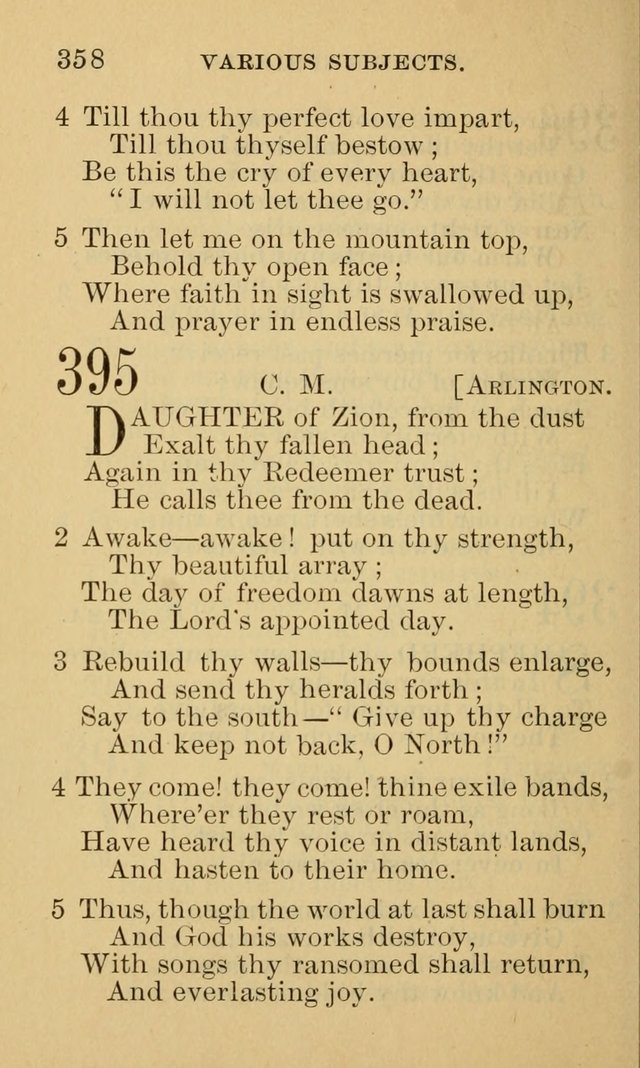 A Collection of Psalms and Hymns: suited to the various occasions of public worship and private devotion page 358