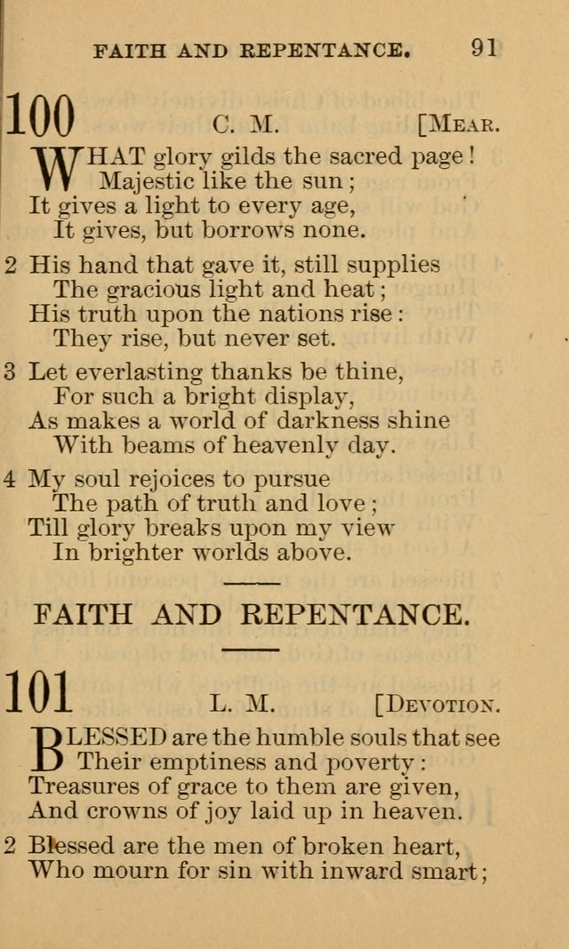 A Collection of Psalms and Hymns: suited to the various occasions of public worship and private devotion page 91