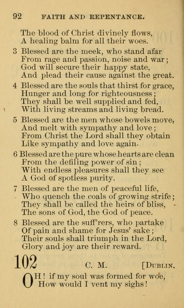 A Collection of Psalms and Hymns: suited to the various occasions of public worship and private devotion page 92