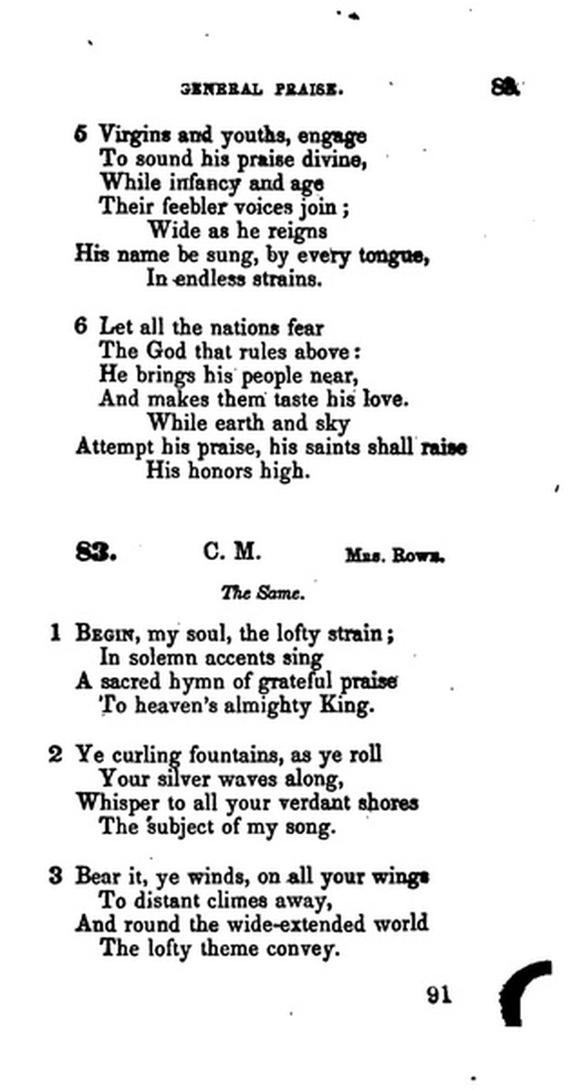 A Collection of Psalms and Hymns for the Use of Universalist Societies and Families 16ed.   page 92