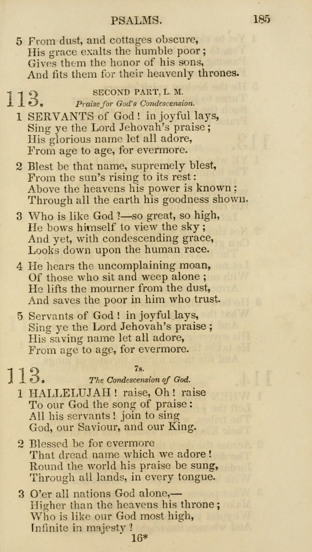 Church Psalmist: or psalms and hymns for the public, social and private use of evangelical Christians (5th ed.) page 187