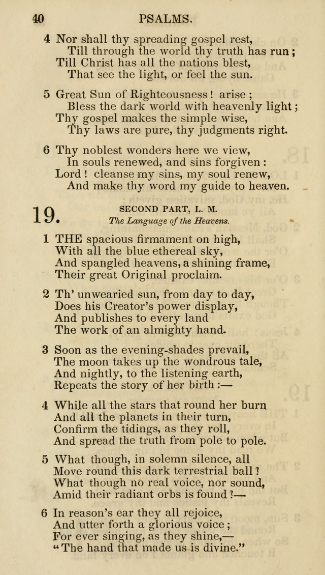 Church Psalmist: or psalms and hymns for the public, social and private use of evangelical Christians (5th ed.) page 42