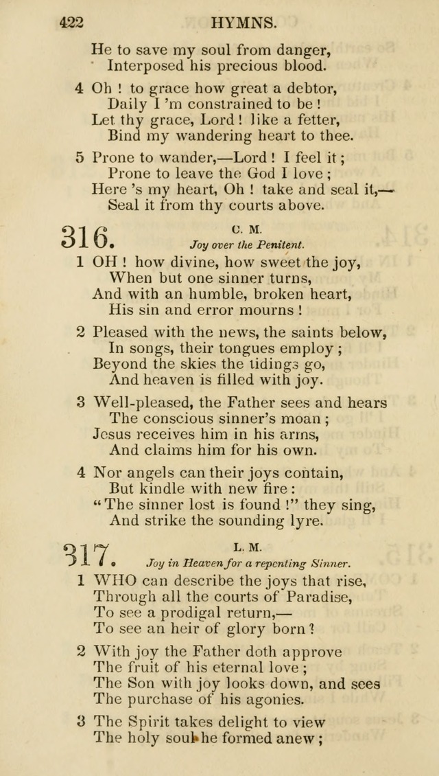 Church Psalmist: or psalms and hymns for the public, social and private use of evangelical Christians (5th ed.) page 424