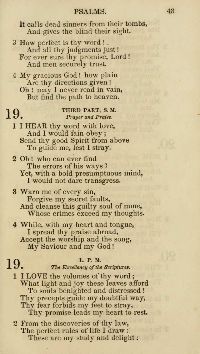 Church Psalmist: or psalms and hymns for the public, social and private use of evangelical Christians (5th ed.) page 45