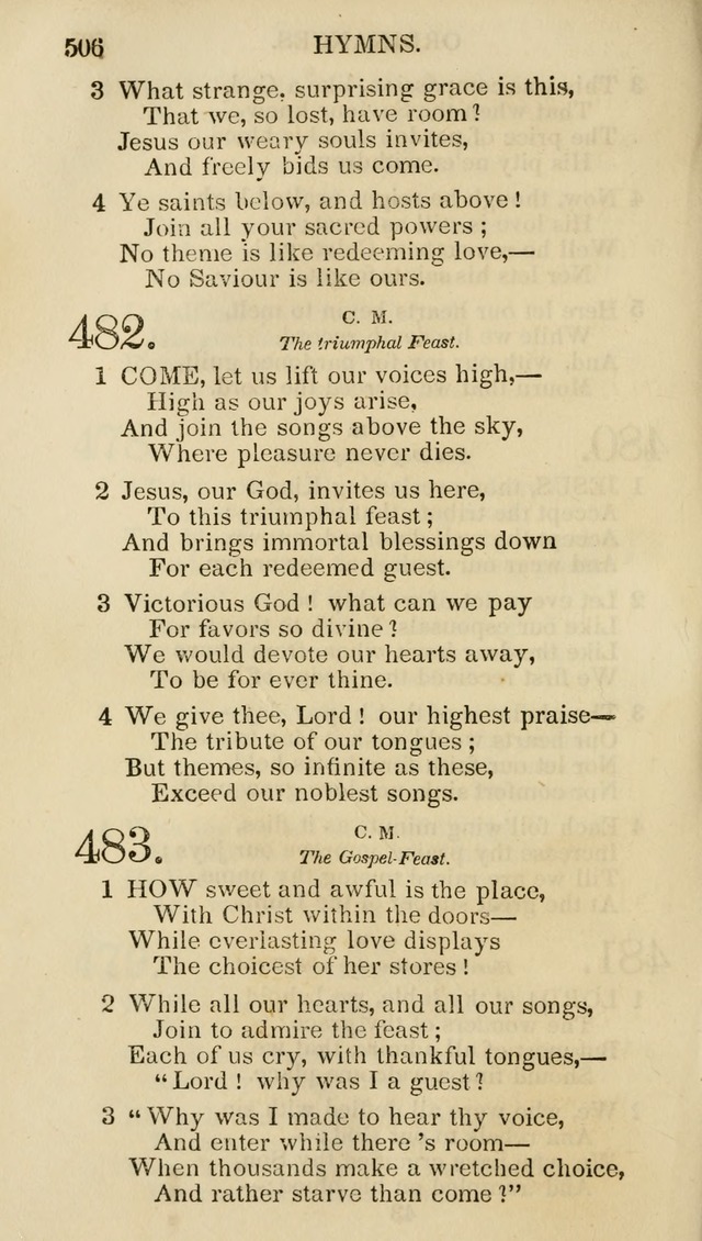 Church Psalmist: or psalms and hymns for the public, social and private use of evangelical Christians (5th ed.) page 508