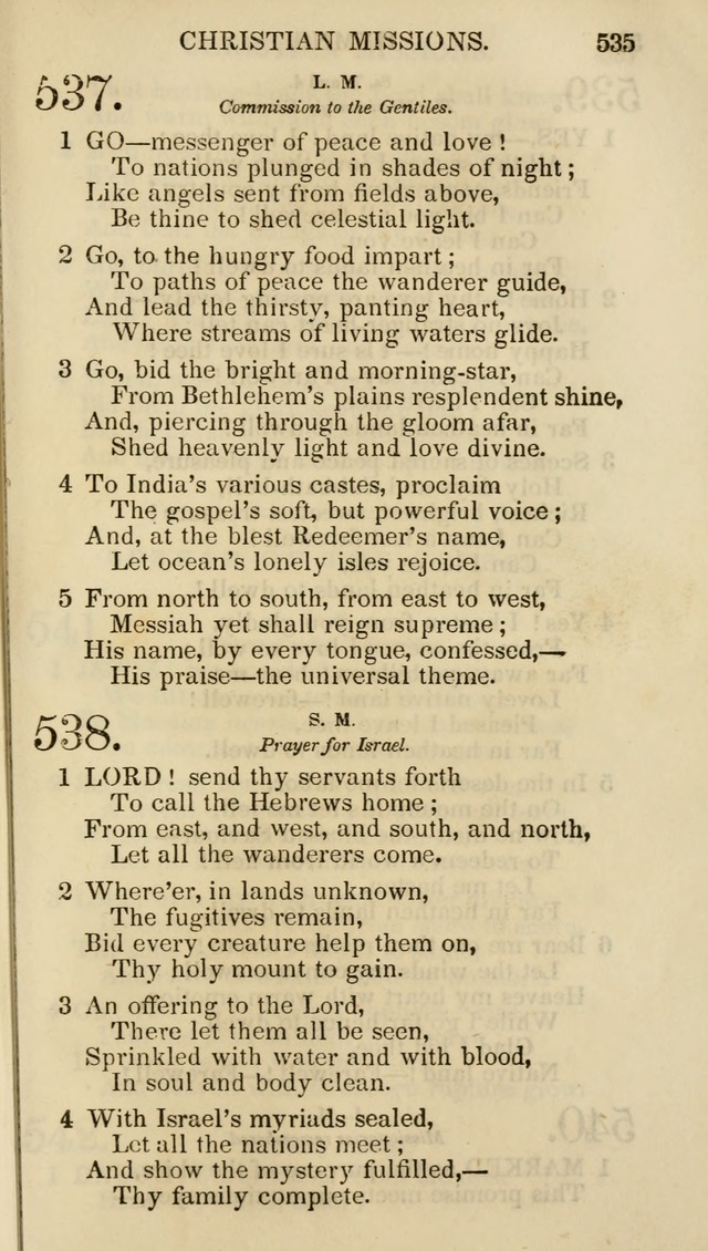 Church Psalmist: or psalms and hymns for the public, social and private use of evangelical Christians (5th ed.) page 537