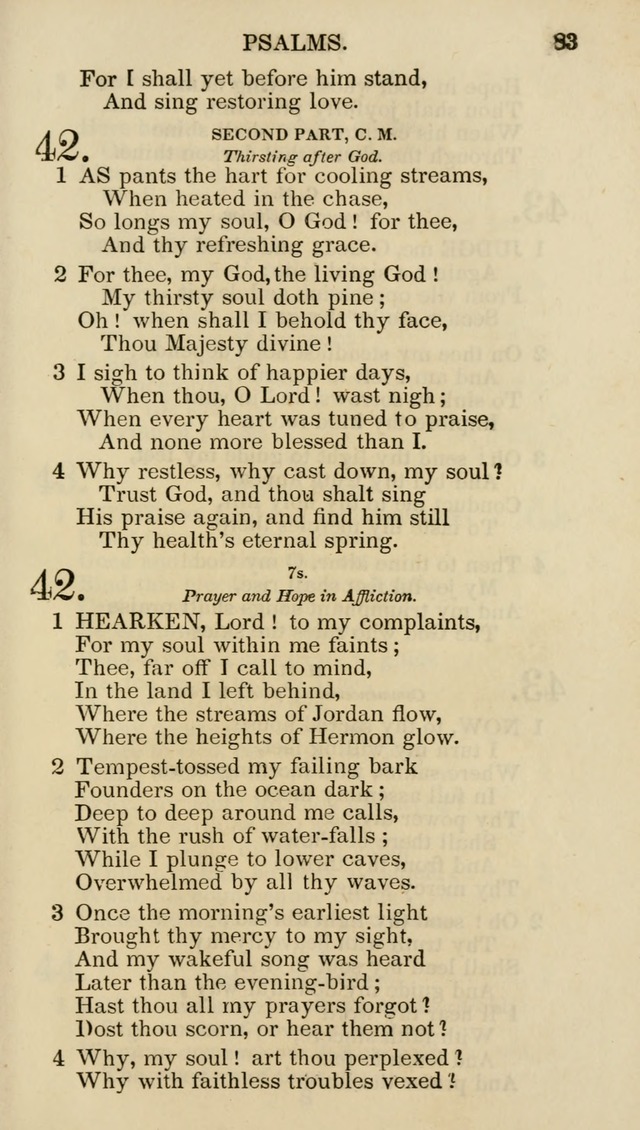 Church Psalmist: or psalms and hymns for the public, social and private use of evangelical Christians (5th ed.) page 85