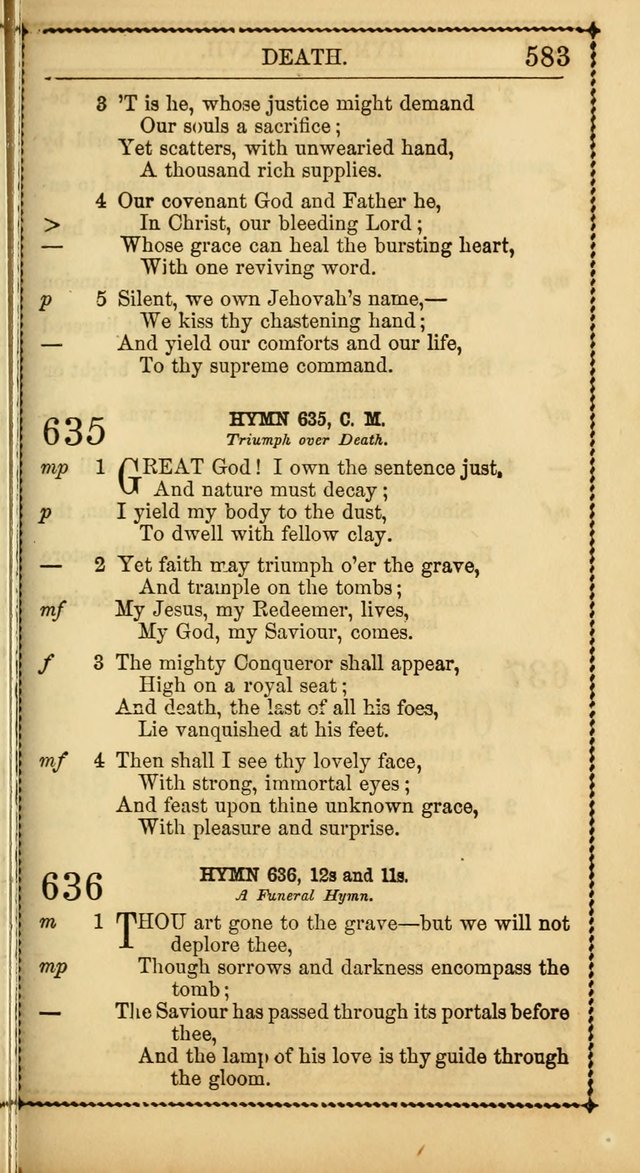 Church Psalmist: or, psalms and hymns, for the public, social and private use of Evangelical Christians. With Supplement. (53rd ed.) page 582