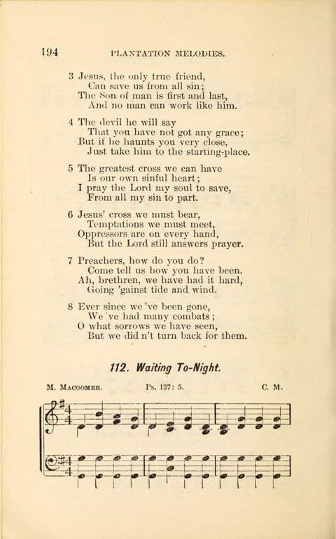 A Collection of Revival Hymns and Plantation Melodies page 200