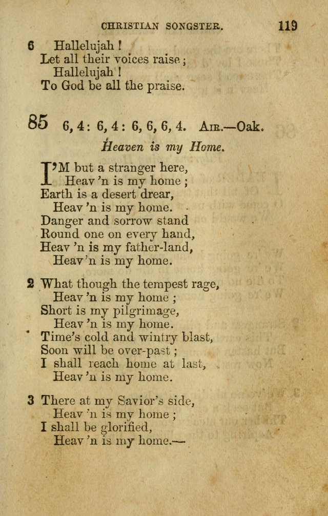 The Christian Songster: a collection of hymns and spiritual songs, usually sung at camp, prayer, and social meetings, and revivals of religion. Designed for all denominations page 128