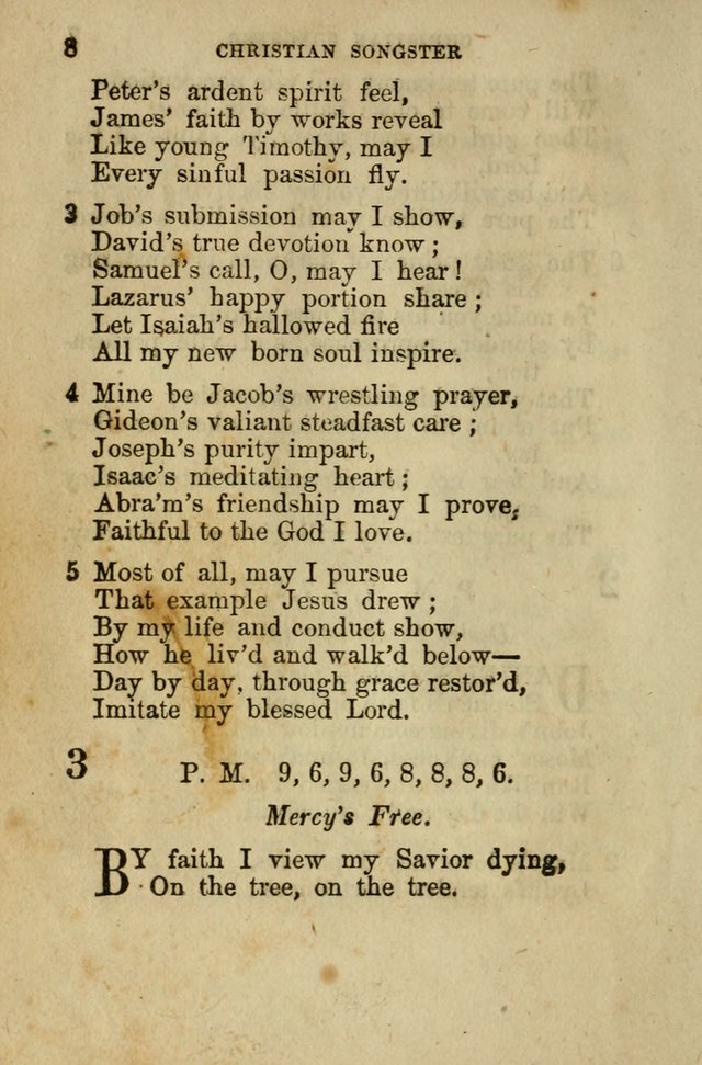 The Christian Songster: a collection of hymns and spiritual songs, usually sung at camp, prayer, and social meetings, and revivals of religion. Designed for all denominations page 13