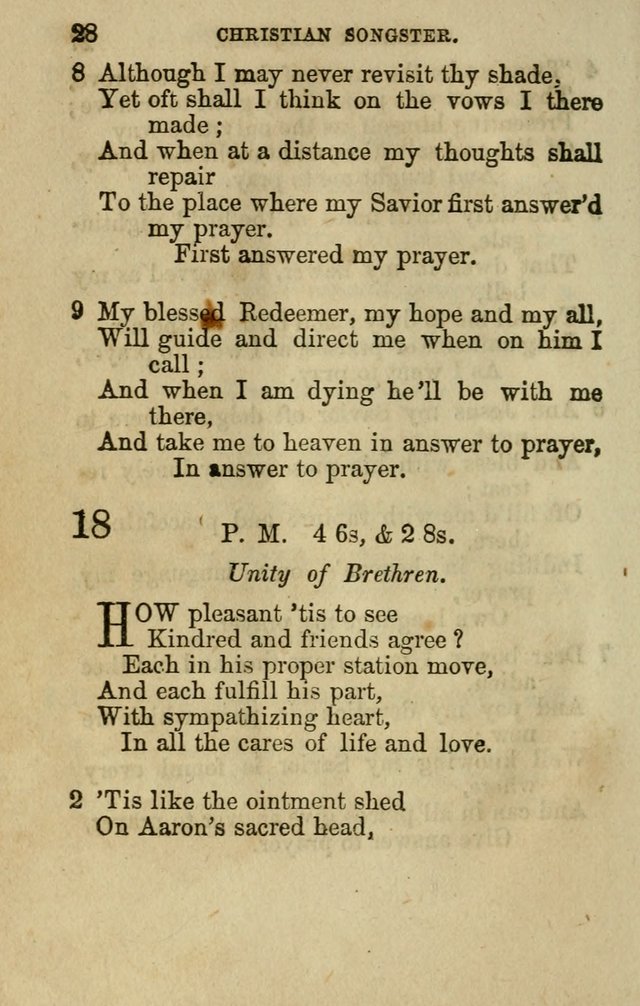 The Christian Songster: a collection of hymns and spiritual songs, usually sung at camp, prayer, and social meetings, and revivals of religion. Designed for all denominations page 35