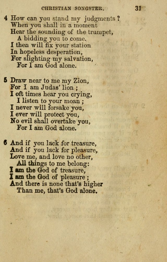 The Christian Songster: a collection of hymns and spiritual songs, usually sung at camp, prayer, and social meetings, and revivals of religion. Designed for all denominations page 38