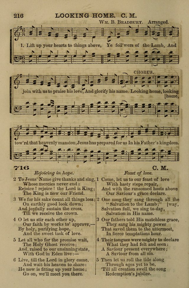 The Centenary Singer: a collection of hymns and tunes popular during the last one hundred years page 216