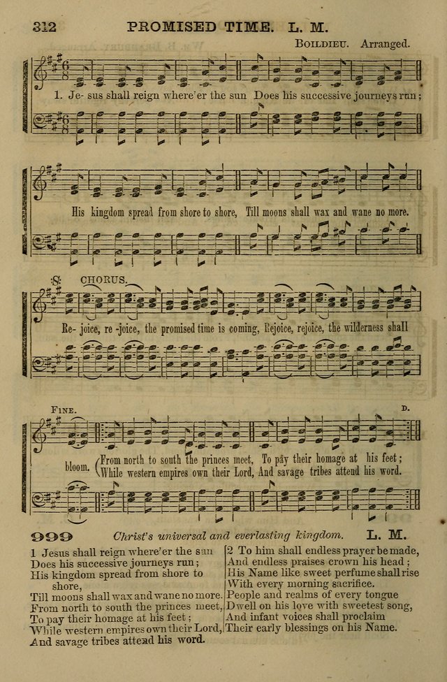 The Centenary Singer: a collection of hymns and tunes popular during the last one hundred years page 312