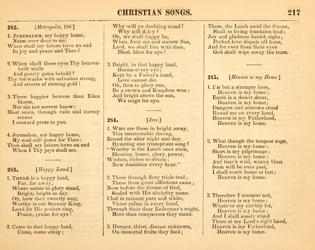Christian Songs: for the Sunday School page 217