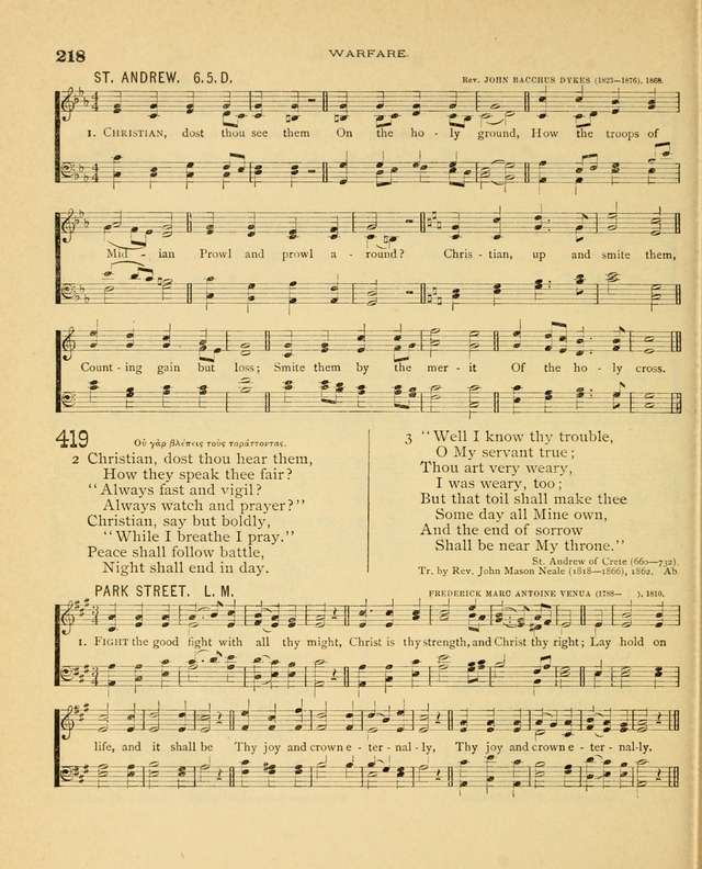Carmina Sanctorum, a selection of hymns and songs of praise with tunes page 219