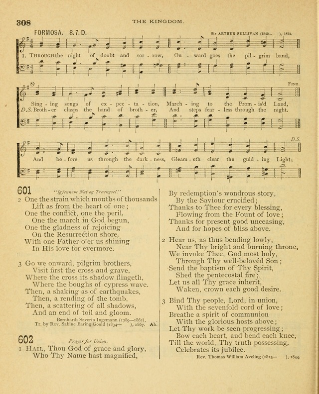 Carmina Sanctorum, a selection of hymns and songs of praise with tunes page 309