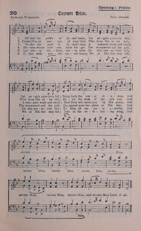 Celestial Songs: a collection of 900 choice hymns and choruses, selected for all kinds of Christian Getherings, Evangelistic Word, Solo Singers, Choirs, and the Home Circle page 19