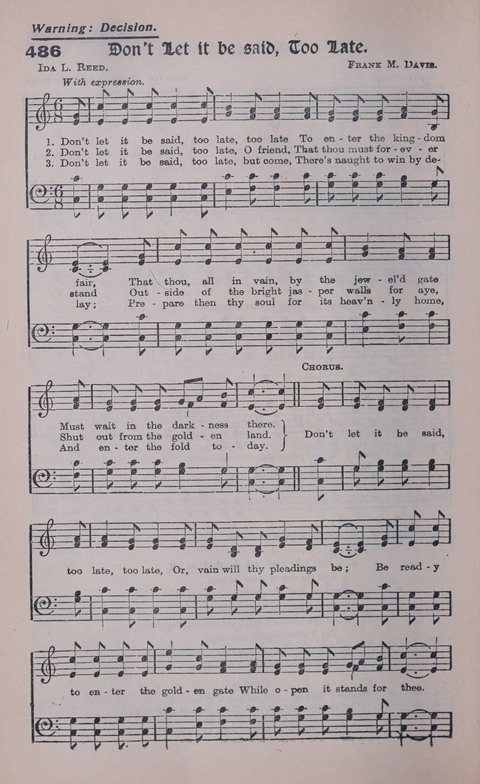 Celestial Songs: a collection of 900 choice hymns and choruses, selected for all kinds of Christian Getherings, Evangelistic Word, Solo Singers, Choirs, and the Home Circle page 424