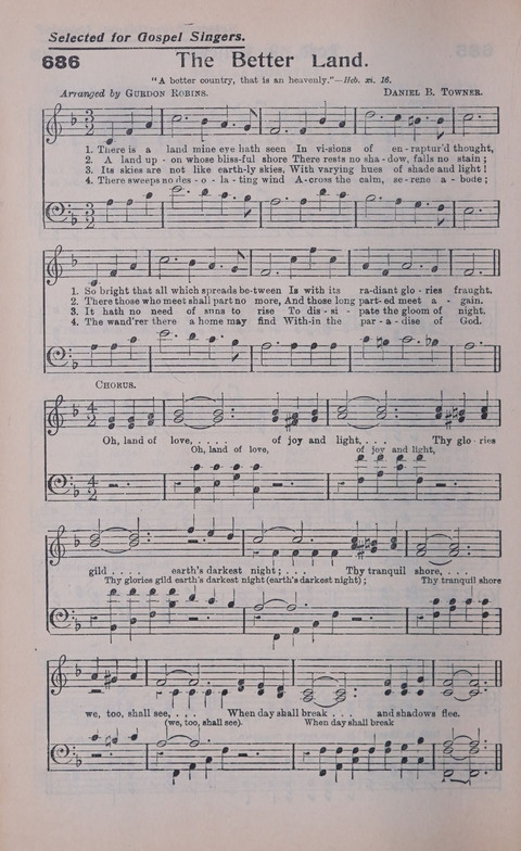 Celestial Songs: a collection of 900 choice hymns and choruses, selected for all kinds of Christian Getherings, Evangelistic Word, Solo Singers, Choirs, and the Home Circle page 610