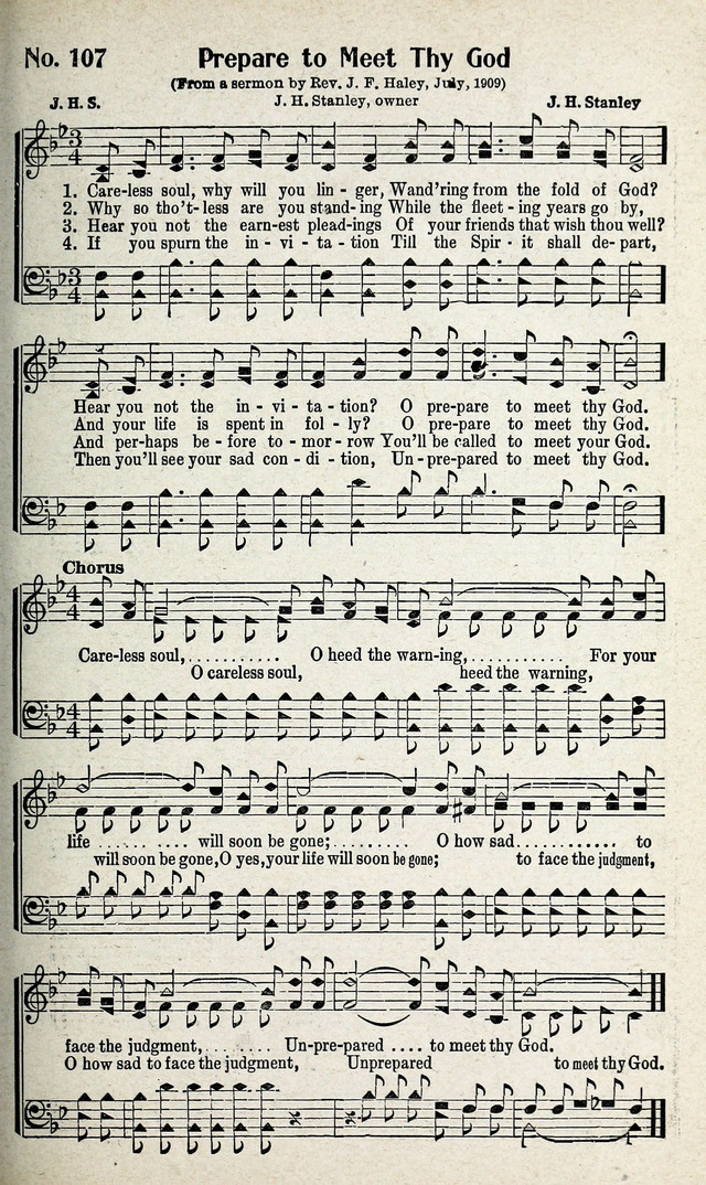Calvary Songs: A Choice Collection of Gospel Songs, both Old and New page 108