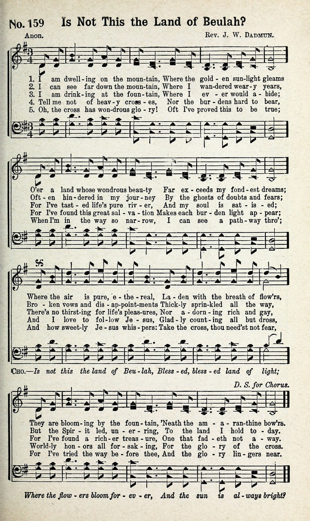 Calvary Songs: A Choice Collection of Gospel Songs, both Old and New page 160