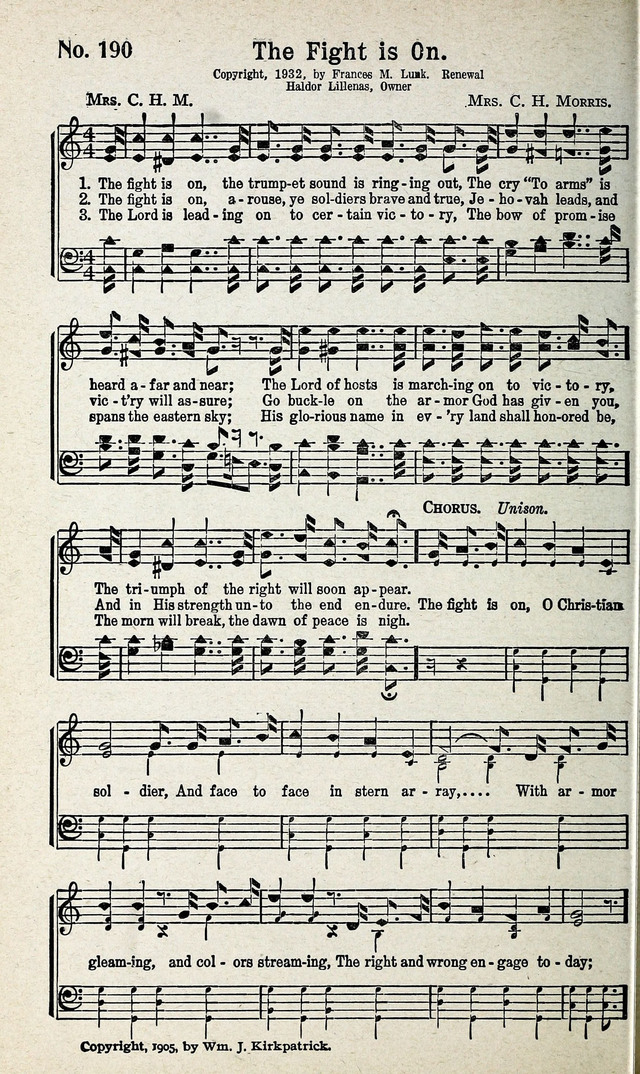 Calvary Songs: A Choice Collection of Gospel Songs, both Old and New page 191