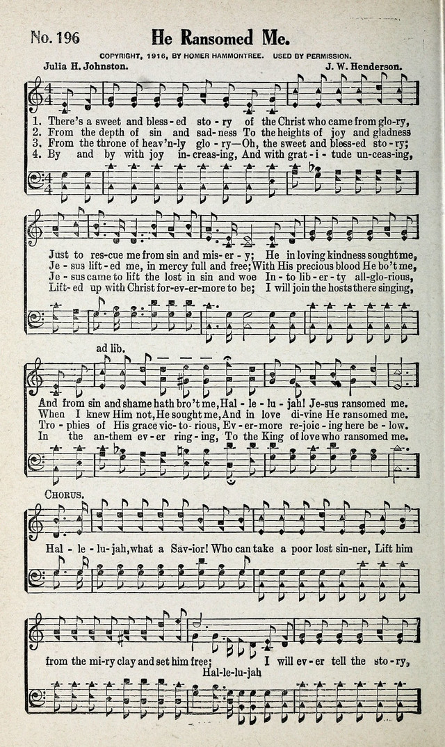 Calvary Songs: A Choice Collection of Gospel Songs, both Old and New page 197