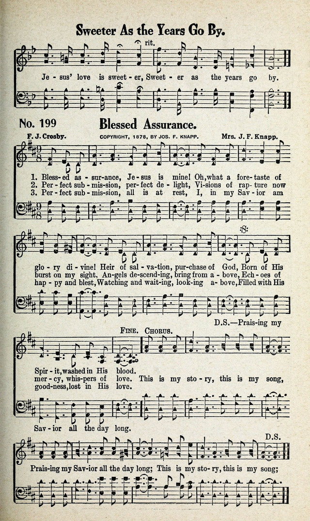 Calvary Songs: A Choice Collection of Gospel Songs, both Old and New page 200