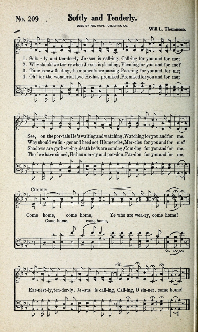 Calvary Songs: A Choice Collection of Gospel Songs, both Old and New page 219