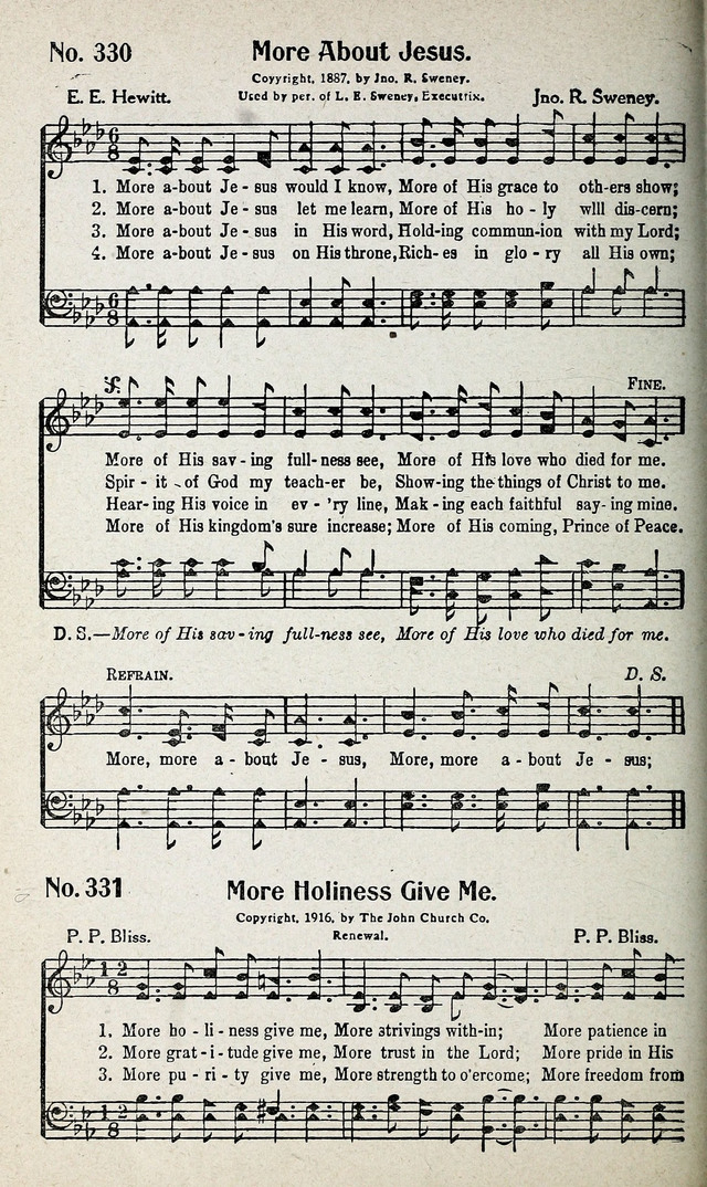 Calvary Songs: A Choice Collection of Gospel Songs, both Old and New page 301