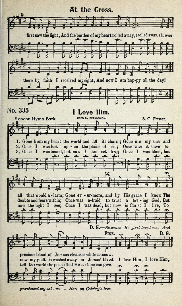 Calvary Songs: A Choice Collection of Gospel Songs, both Old and New page 304
