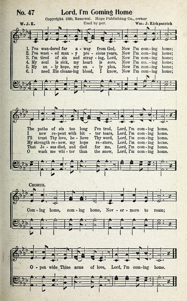 Calvary Songs: A Choice Collection of Gospel Songs, both Old and New page 48