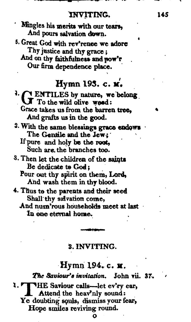 A Choice Selection of Evangelical Hymns, from various authors: for the use of the English Evangelical Lutheran Church in New York page 145