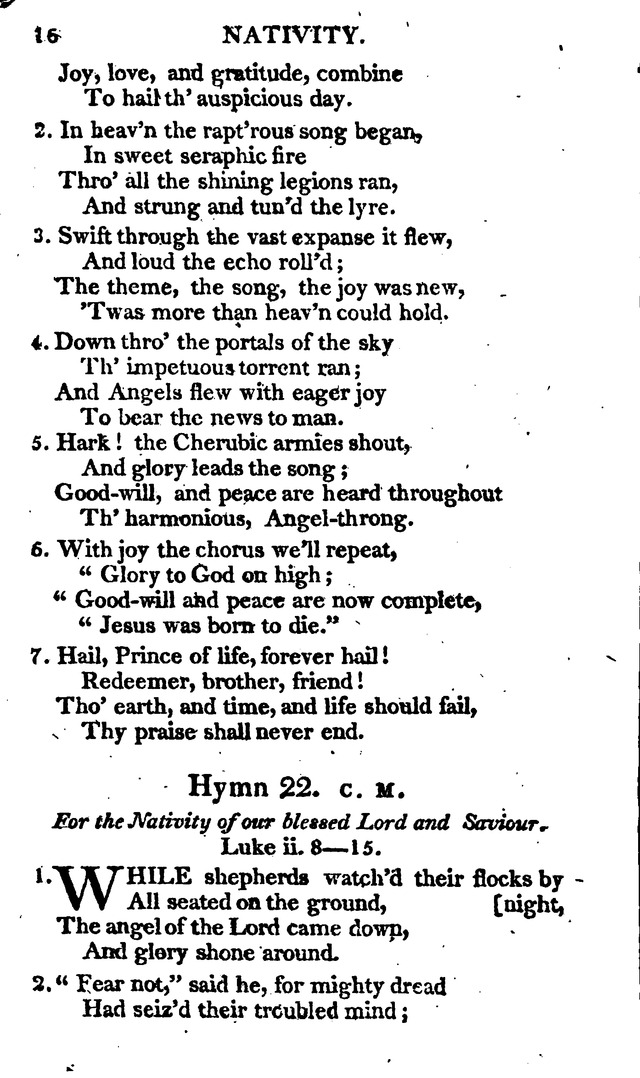 A Choice Selection of Evangelical Hymns, from various authors: for the use of the English Evangelical Lutheran Church in New York page 16