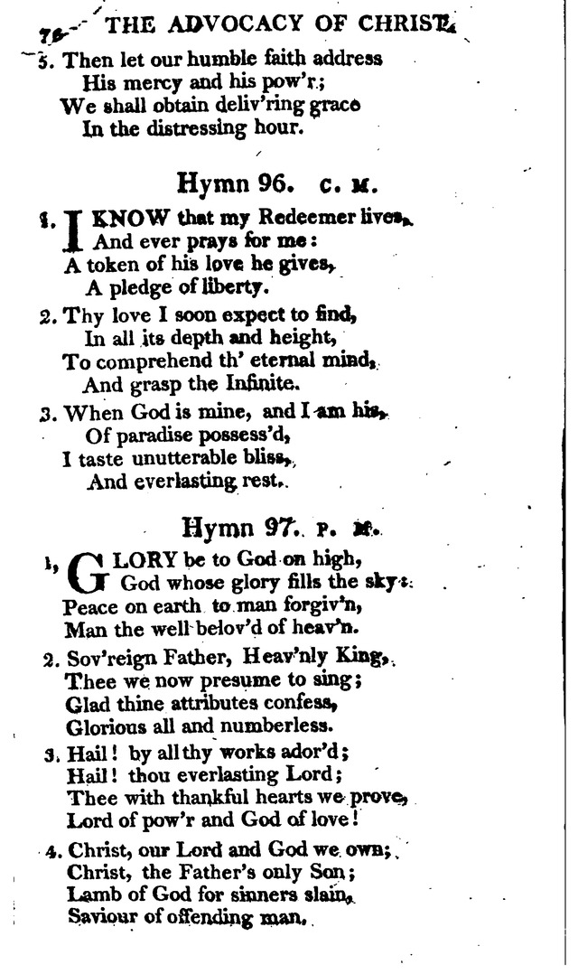A Choice Selection of Evangelical Hymns, from various authors: for the use of the English Evangelical Lutheran Church in New York page 78