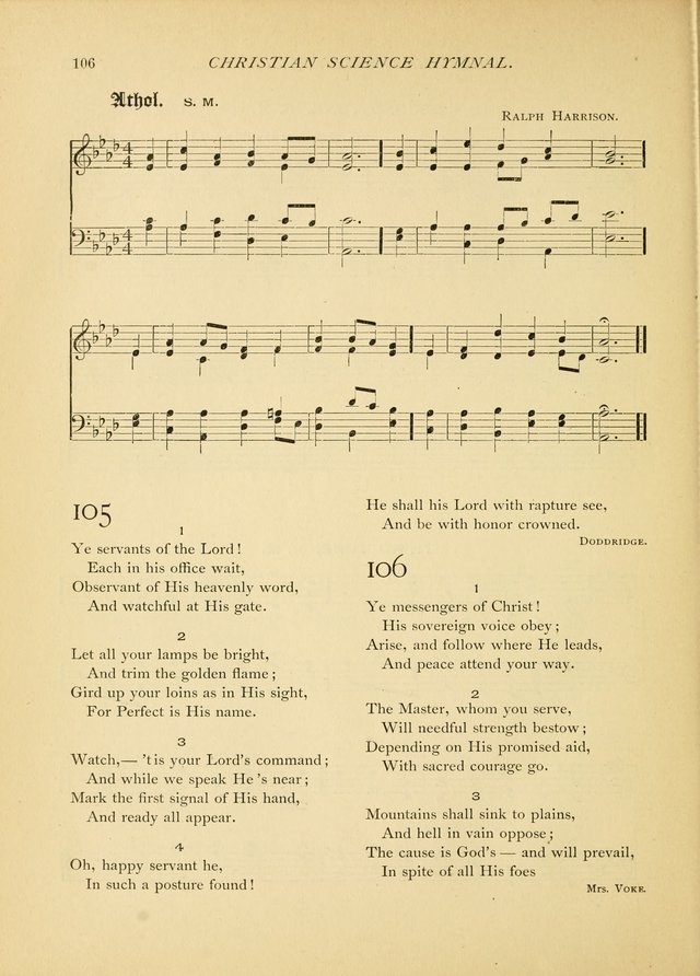 Christian Science Hymnal: a selection of spiritual songs page 106