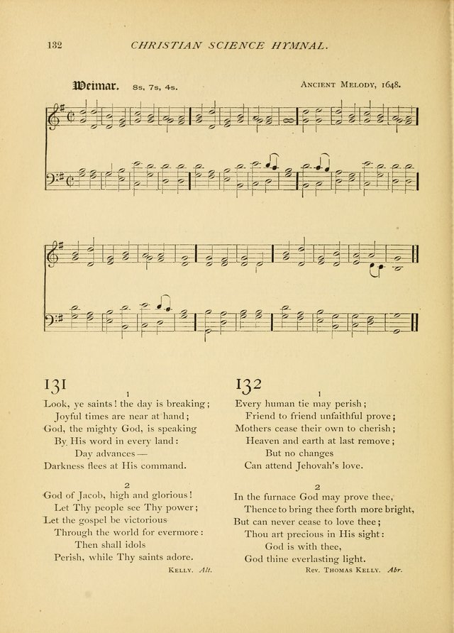 Christian Science Hymnal: a selection of spiritual songs page 132